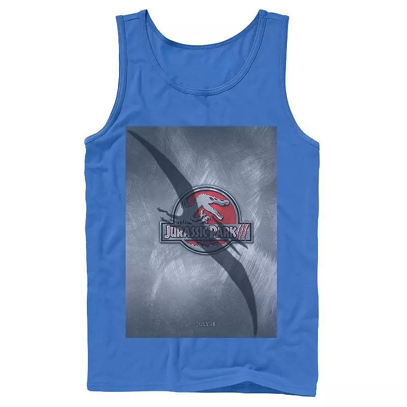 Men's Jurassic Park 3 Movie Poster Pterodactyl Tank Top, Size: Small, Blue Product Image