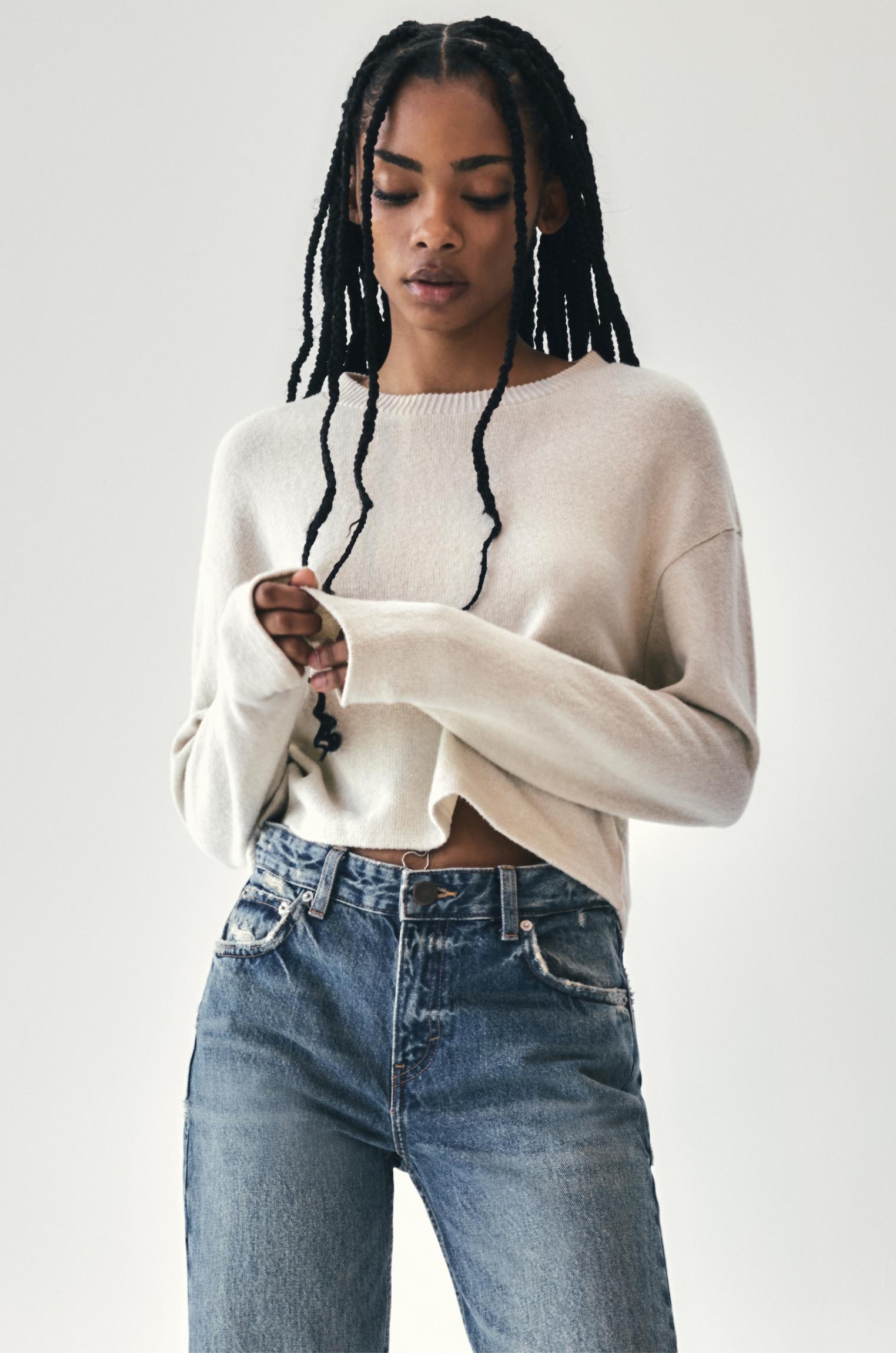 Soft touch cropped sweater Product Image