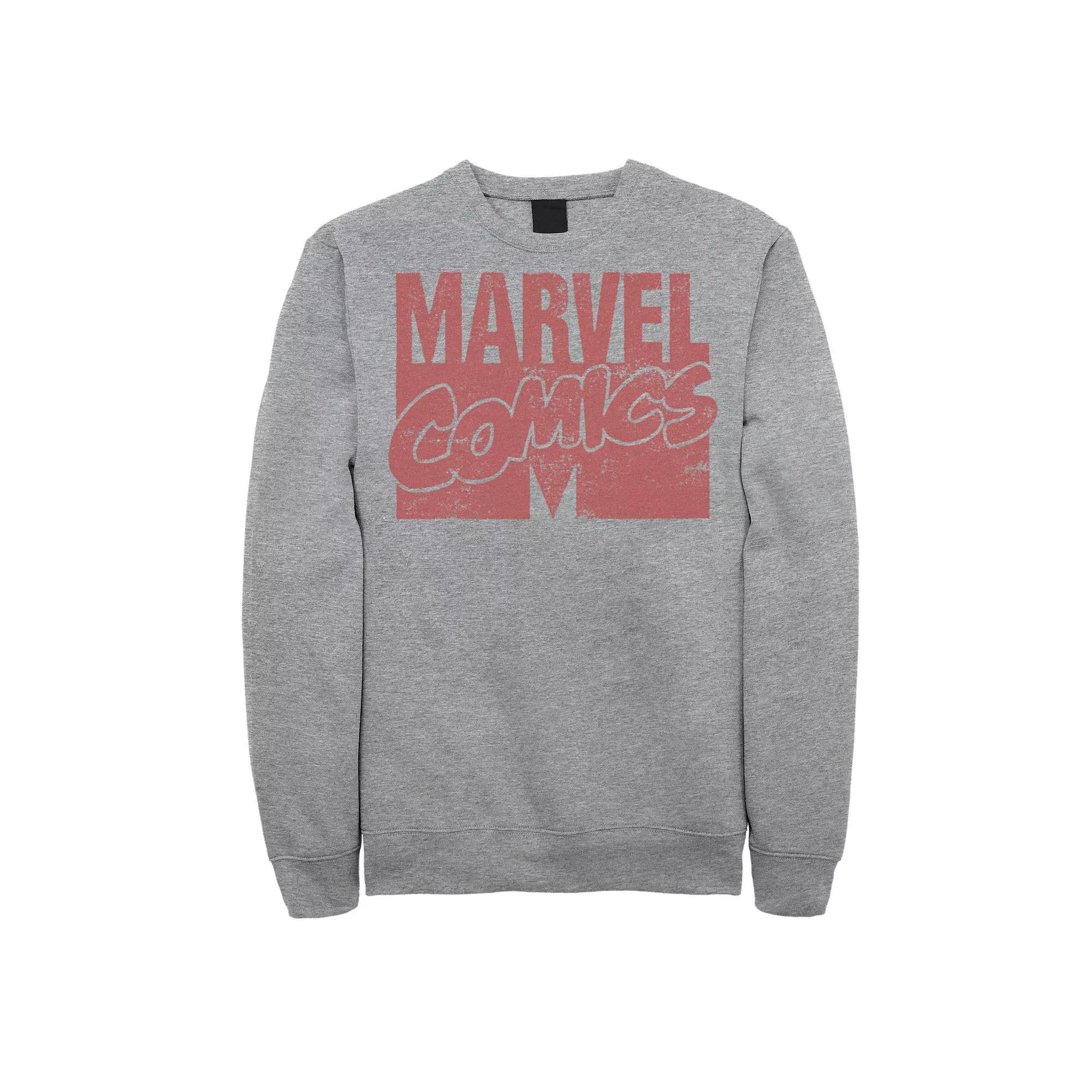 Mens Marvel Comics M Logo Sweatshirt Athletic Grey Product Image