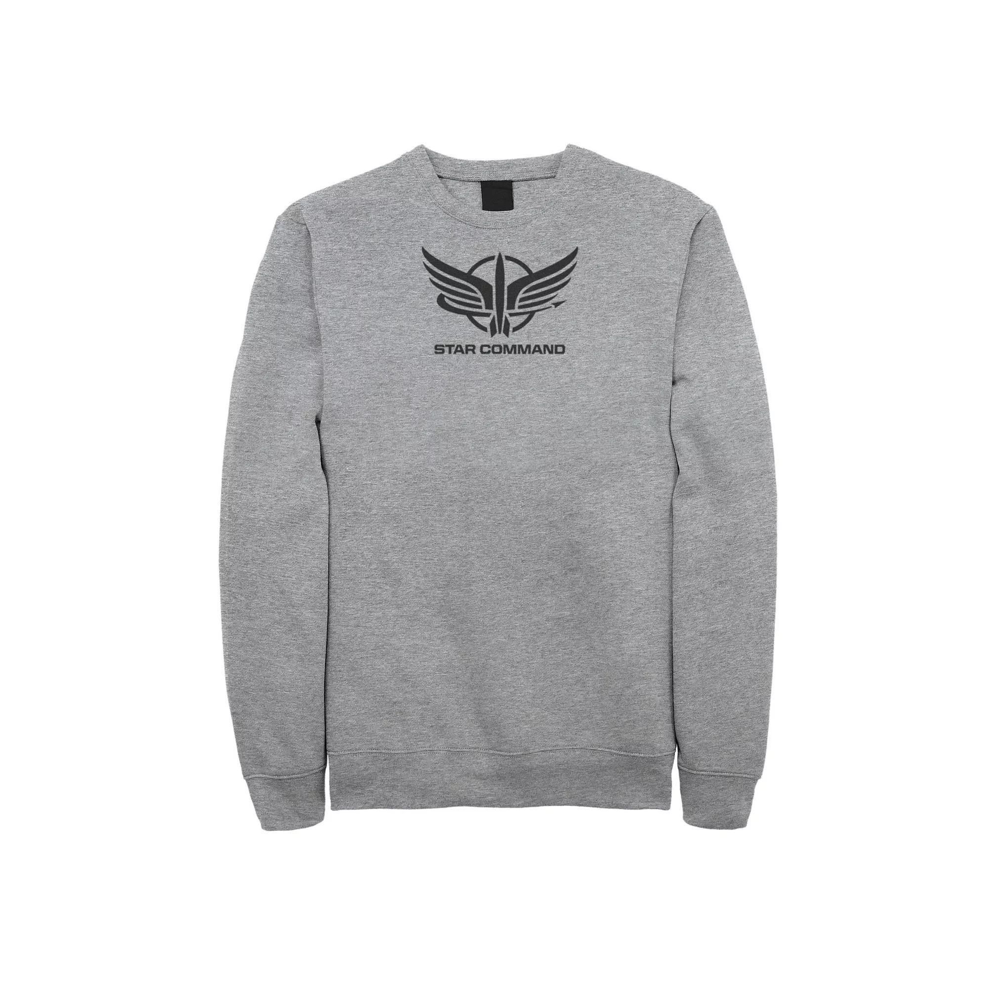Disney / Pixar's Lightyear Men's Star Command Logo Sweatshirt, Size: Small, Athletic Grey Product Image