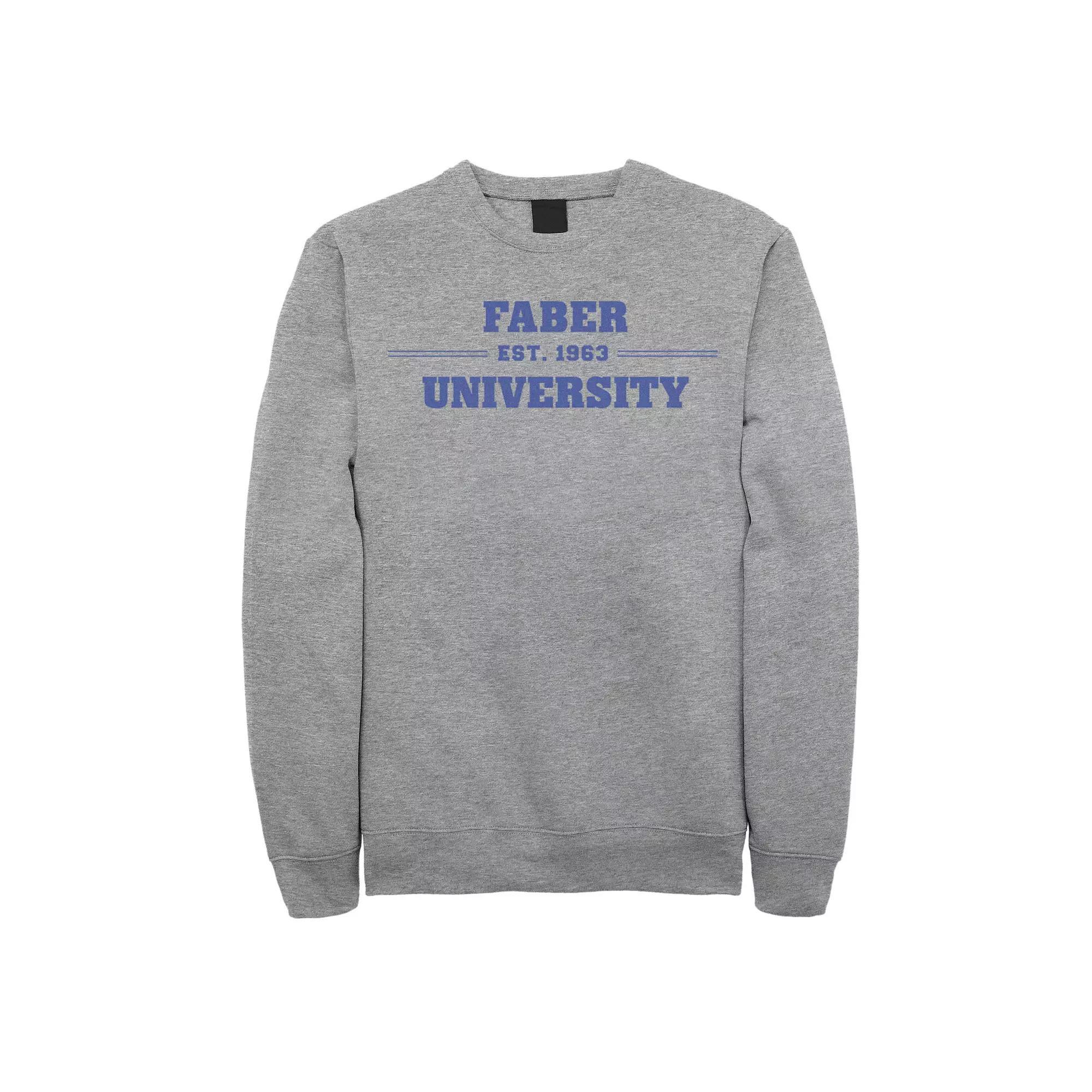 Men's Animal House Faber University Logo Fleece, Size: XXL, Athletic Grey Product Image