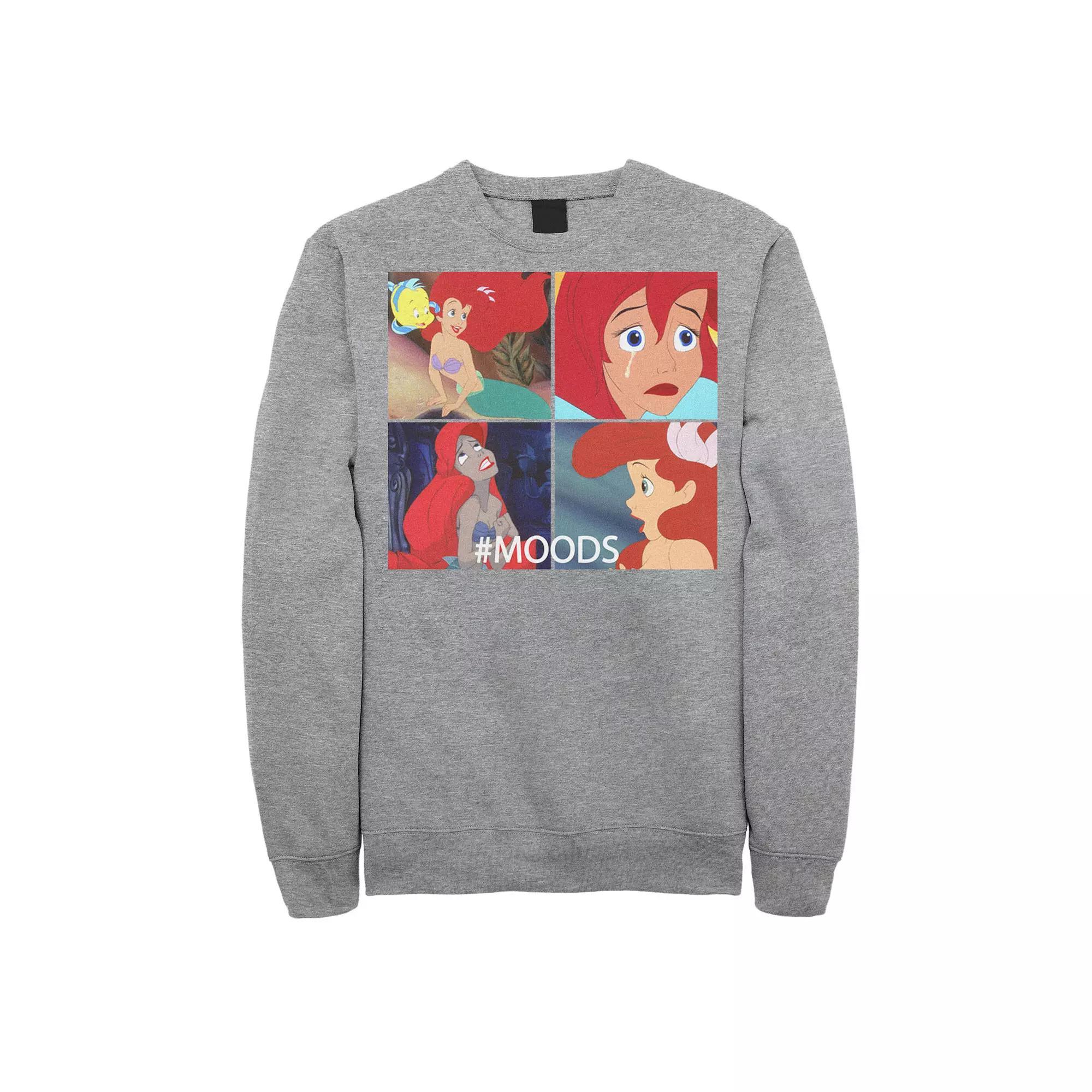 Disney's The Little Mermaid Ariel Men's Mood Panels Sweatshirt, Size: Medium, Athletic Grey Product Image