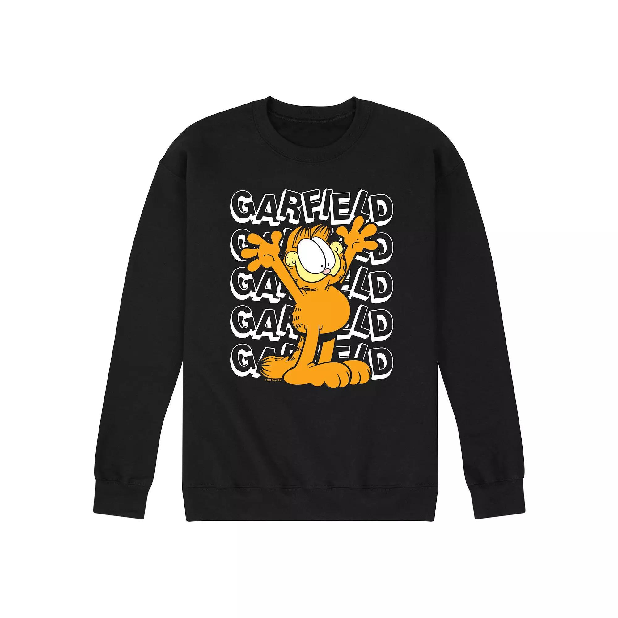 Mens Garfield Repeated Fleece Sweatshirt Product Image