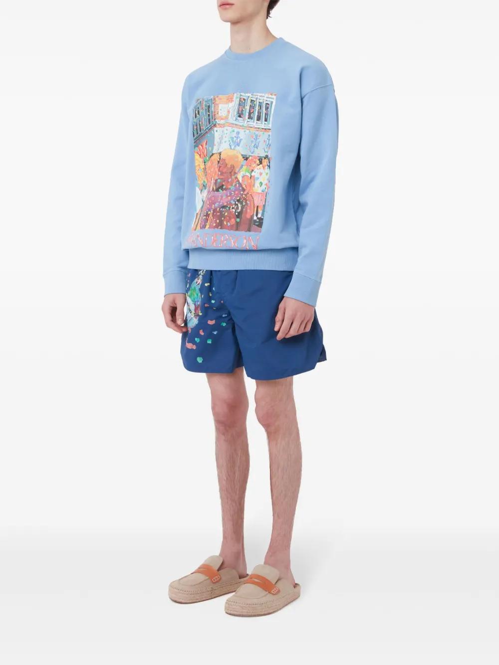 graphic-print organic-cotton sweatshirt Product Image