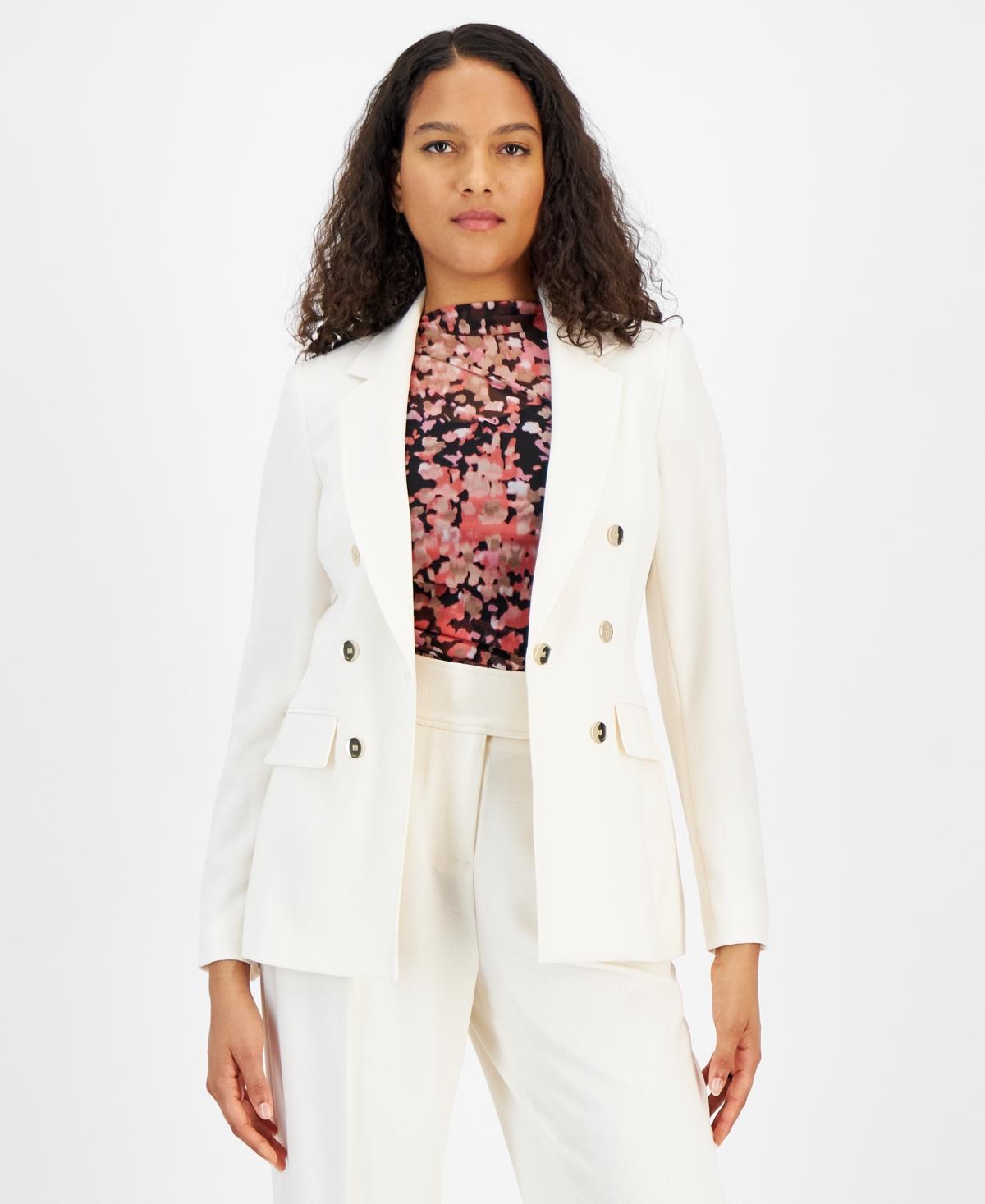 Bar Iii Womens Textured Crepe One-Button Blazer, Created for Macys Product Image