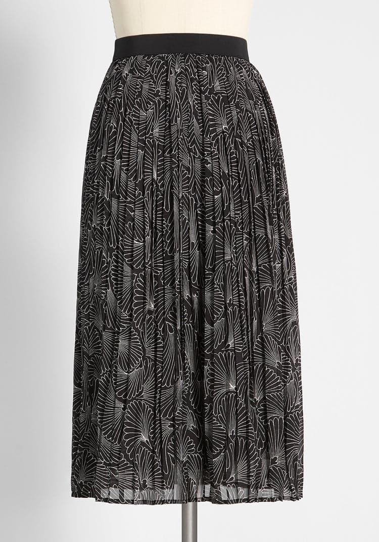 Beautifully Upbeat Pleated Midi Skirt Product Image