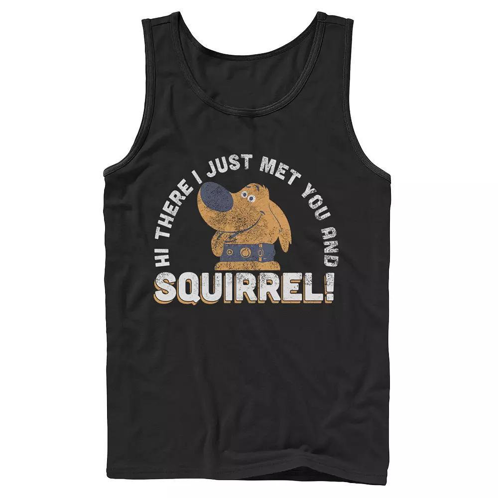 Disney / Pixar's Up Dug Men's Just Met and SQUIRREL! Tank Top, Size: XL, Black Product Image