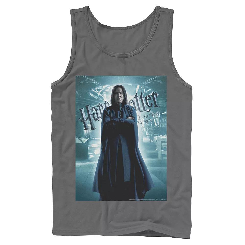 Men's Harry Potter Half-Blood Prince Snape Character Poster Graphic Tank Top, Size: Large, Athletic Grey Product Image