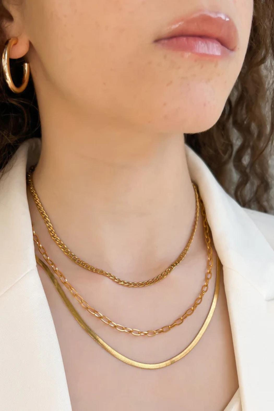 Water Resistant Layered Necklace Product Image