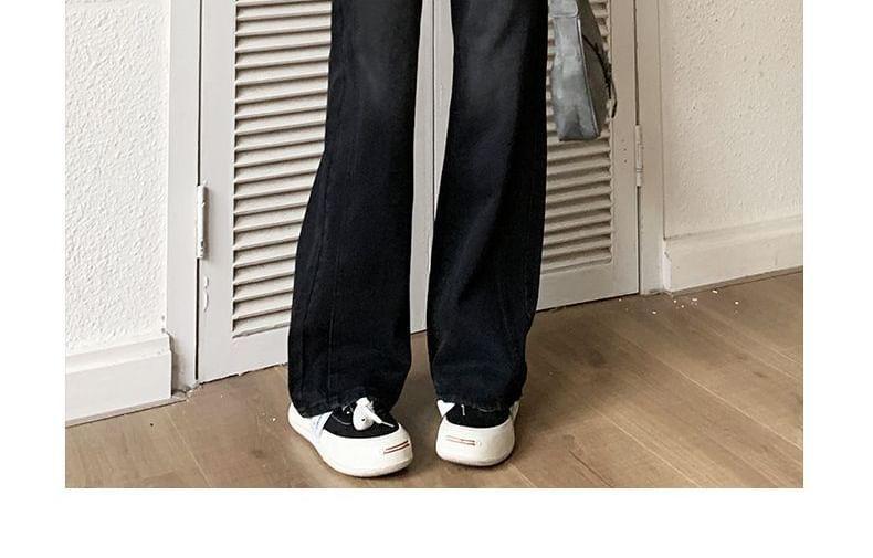 High Rise Washed Wide Leg Jeans Product Image