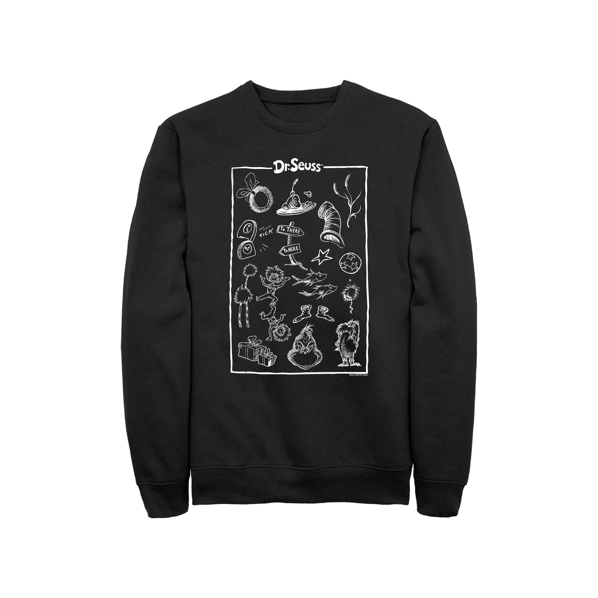 Men's Dr. Seuss Collection Graphic Fleece, Size: XL, Black Product Image