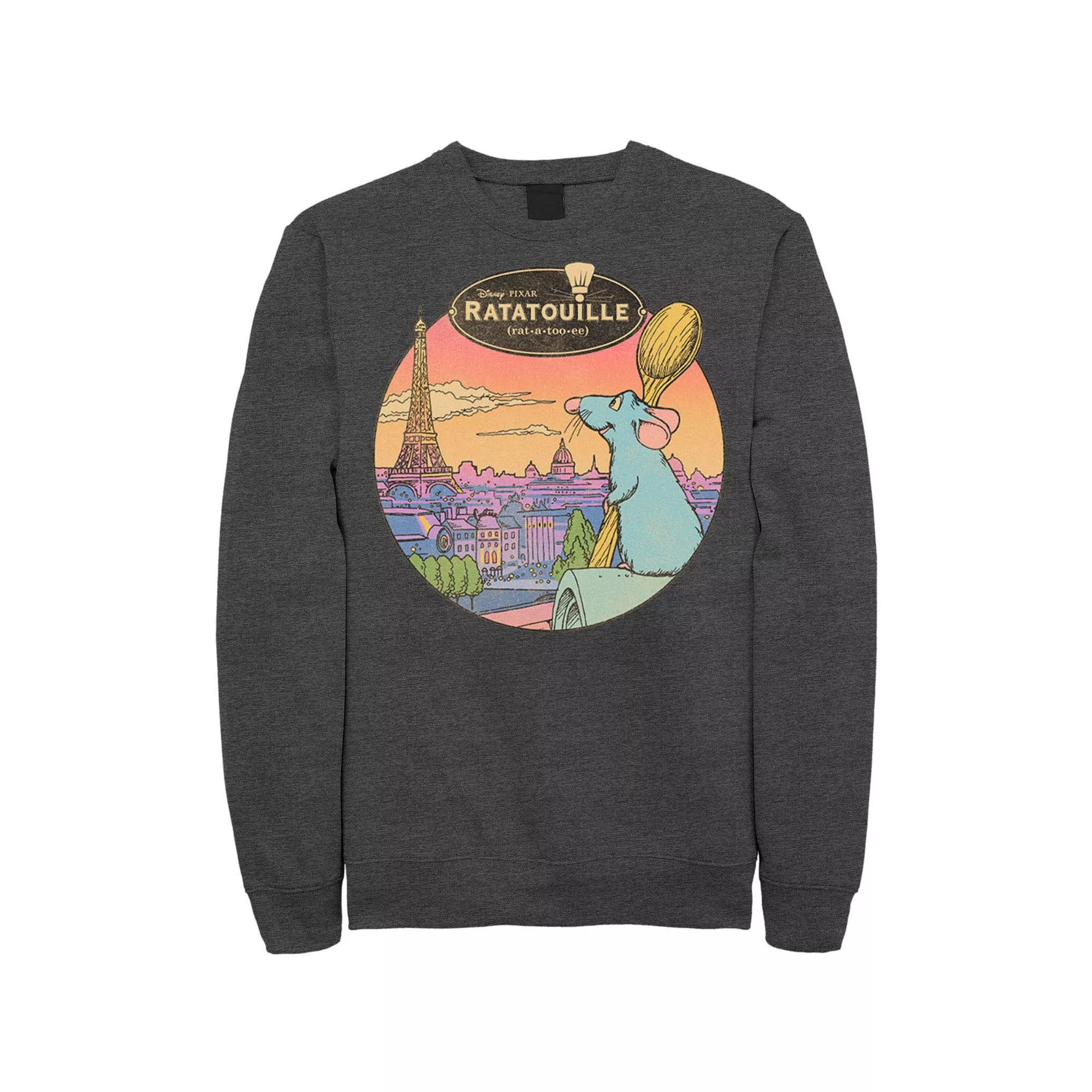 Disney / Pixar's Ratatouille Men's Over Look Paris Sweatshirt, Size: Large, Red Product Image