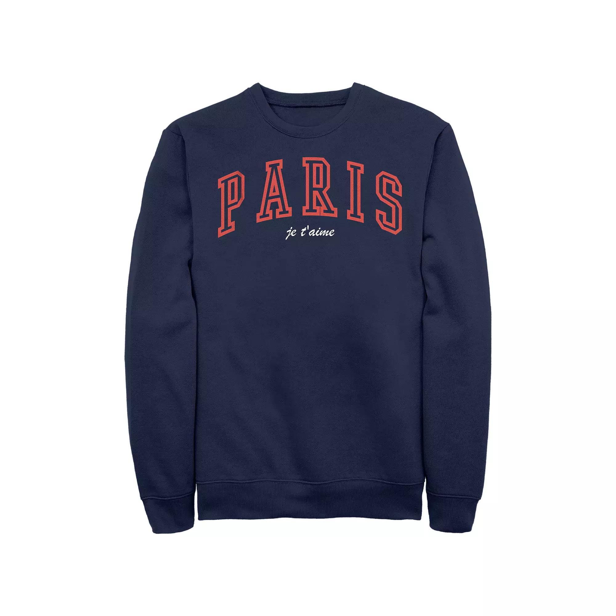 Men's Paris Je T'Aime Fleece, Size: Medium, Blue Product Image