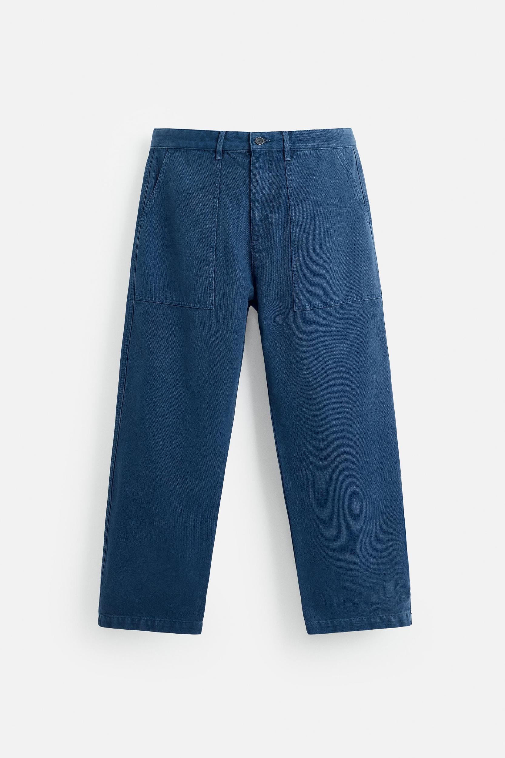 WASHED REGULAR FIT PANTS Product Image