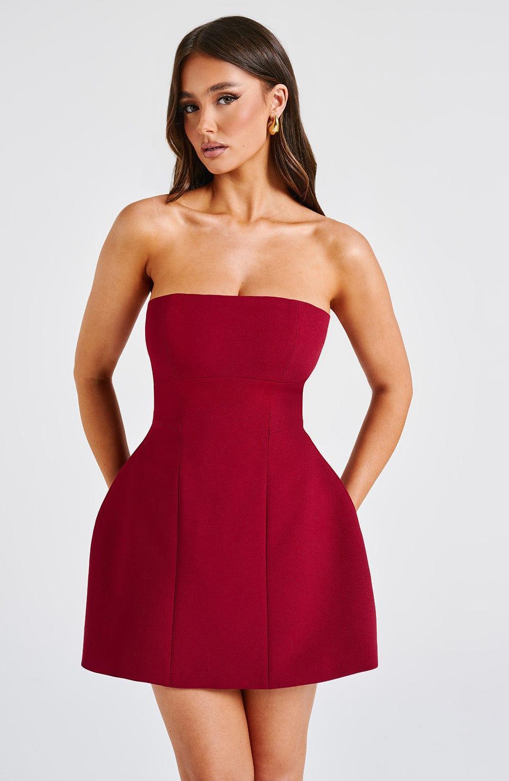 Asha Mini Dress - Wine Product Image