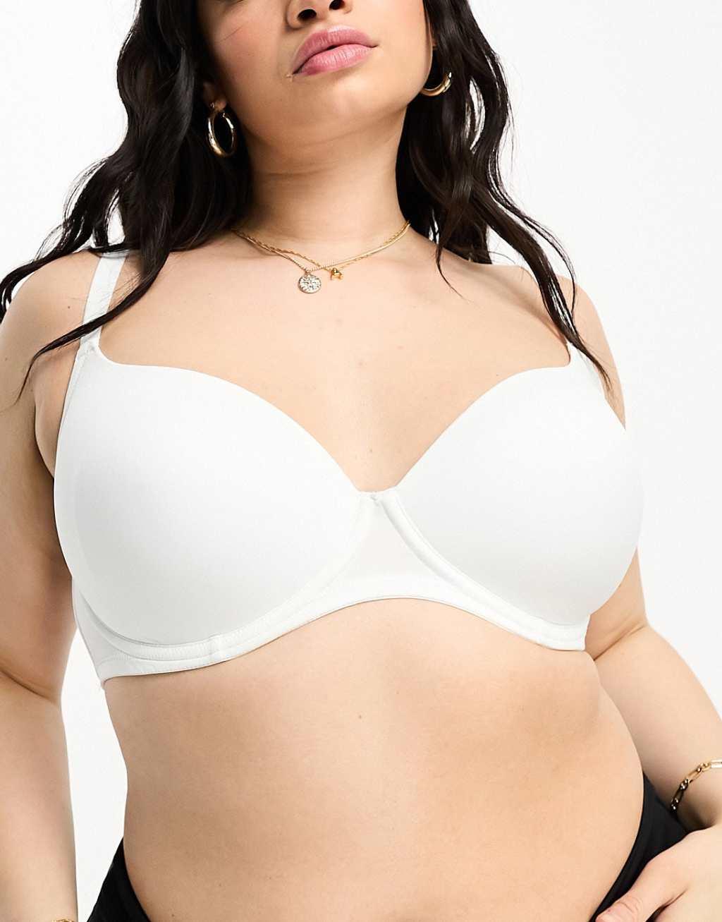 ASOS DESIGN Curve microfiber moulded T-shirt bra Product Image