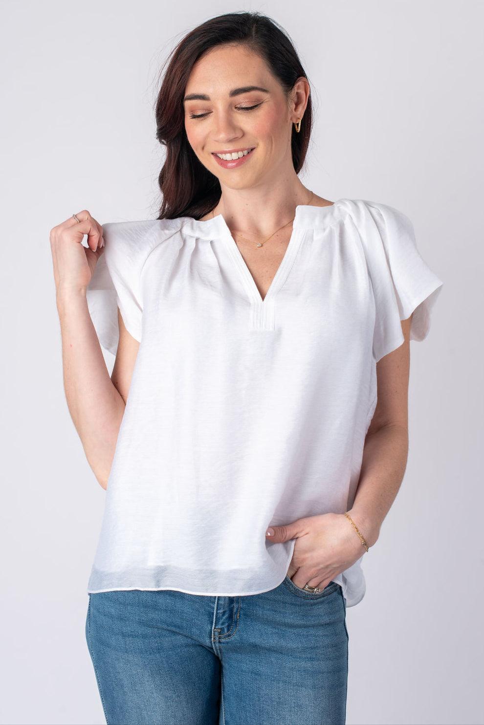 Olivia Flutter Sleeve Blouse Product Image