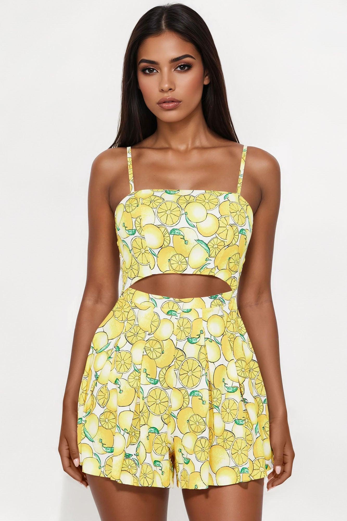 Zesty Escape Romper - Yellow/combo Product Image