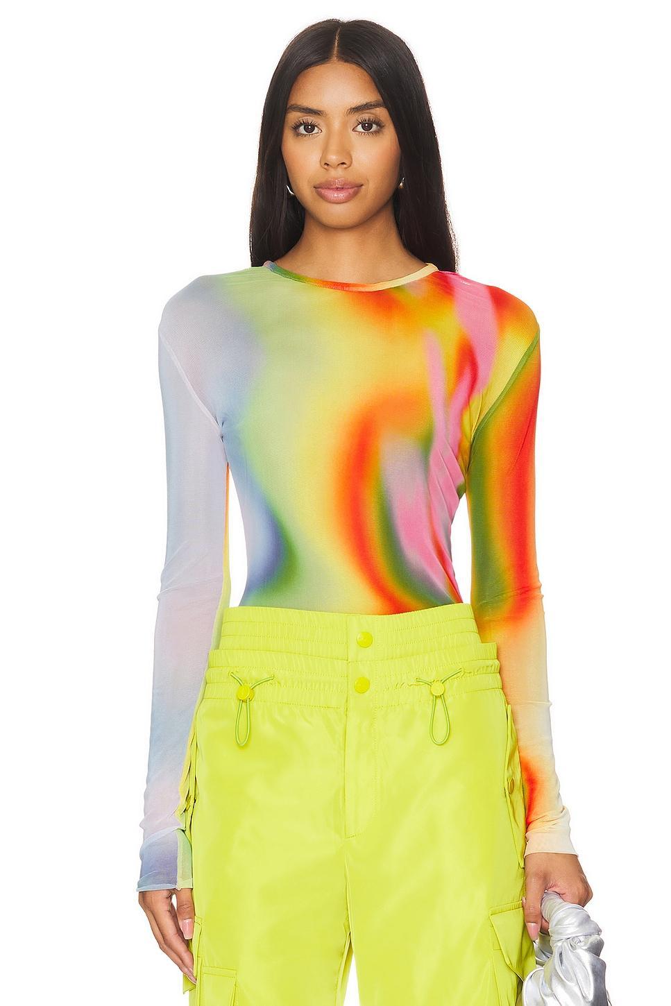 Rainbow Heatwave Mesh Top Monse Product Image