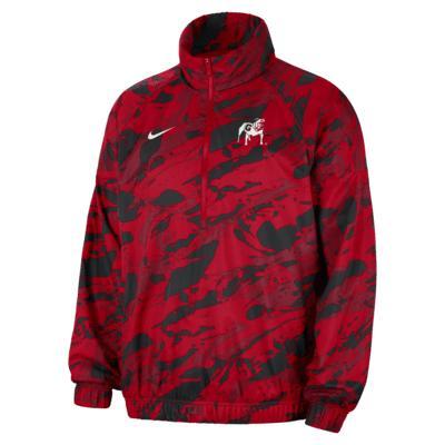 Men's Nike  Scarlet Ohio State Buckeyes Anorak Half-Zip Jacket, Size: Medium, Red Product Image