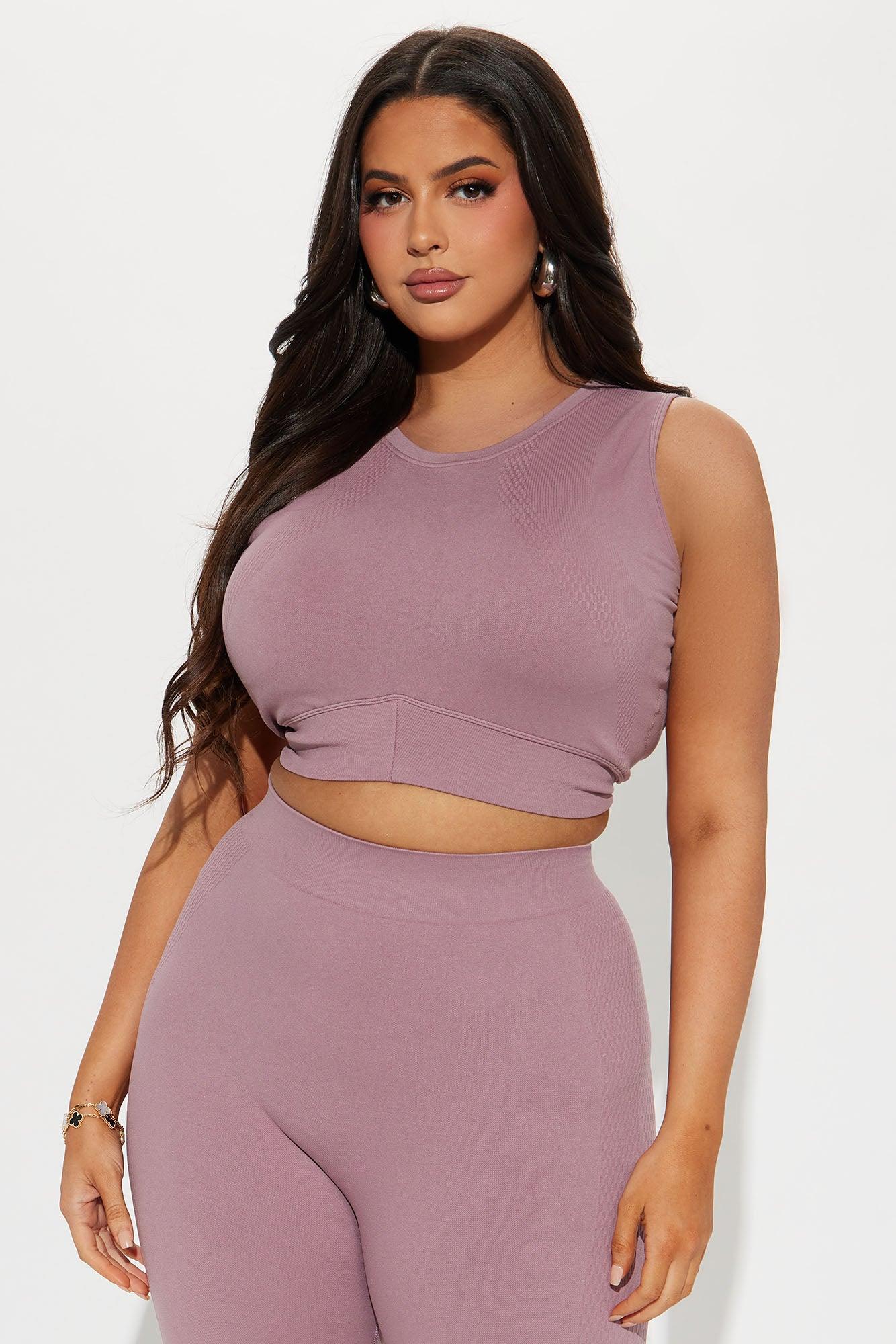 Cool Breeze Active Sports Bra - Mauve Product Image