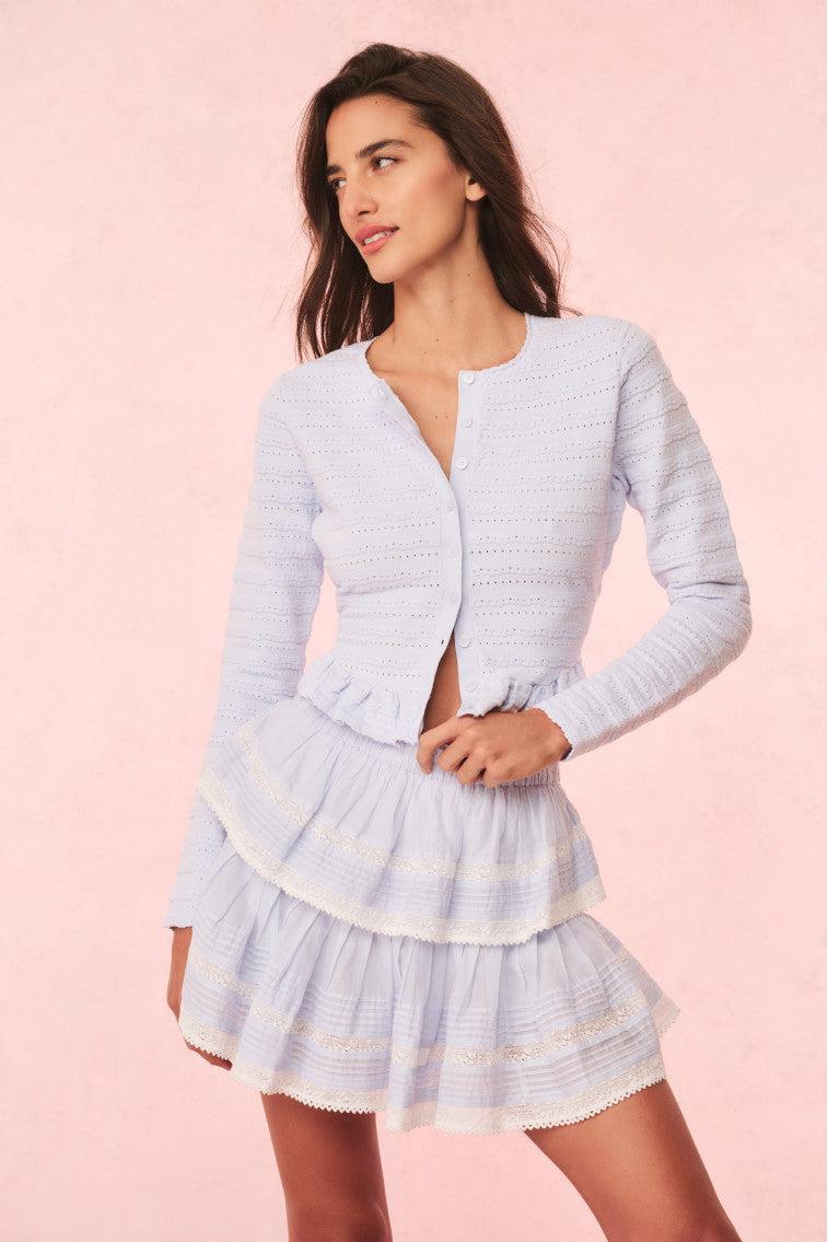 Rogan Pointelle Knit Cardigan Product Image