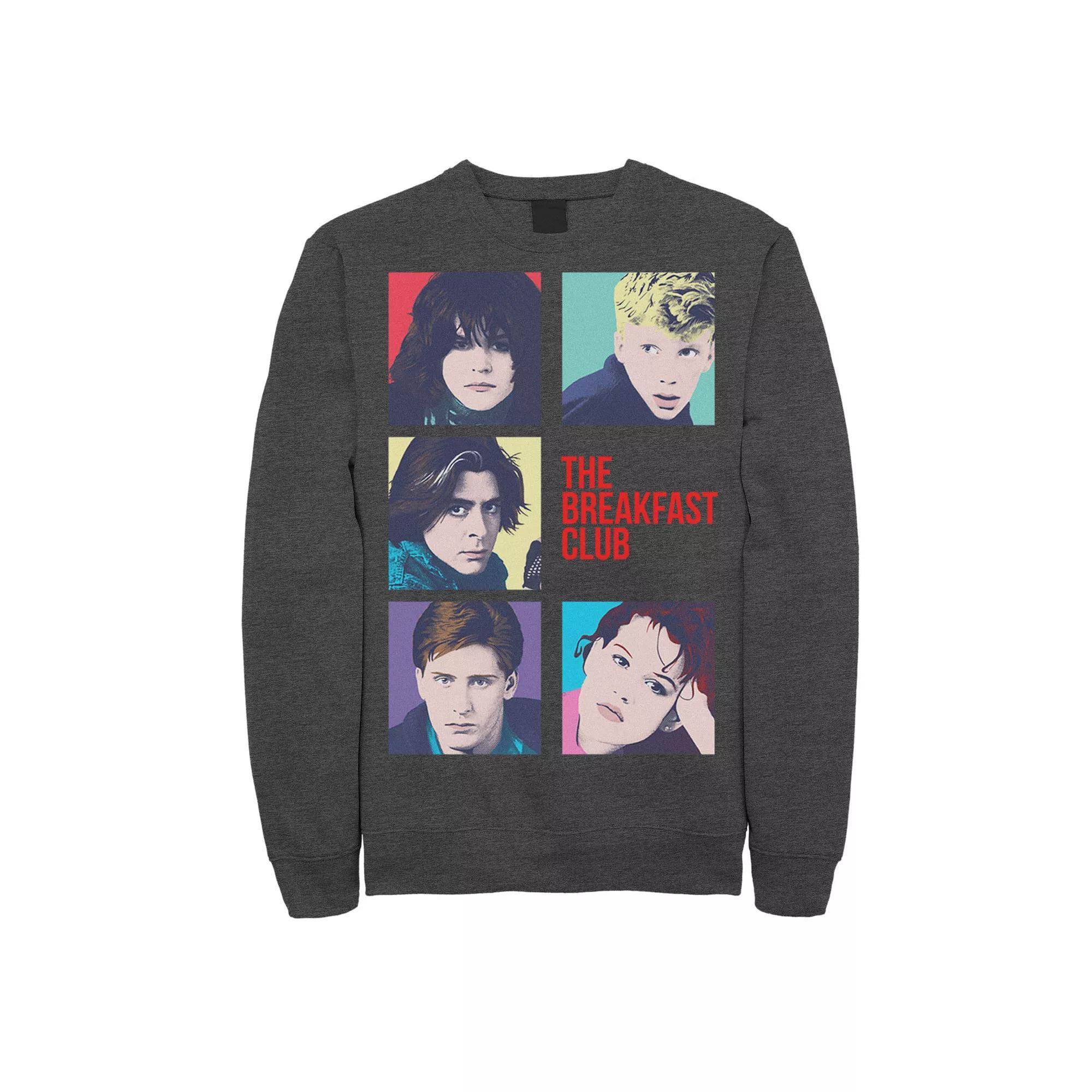 Men's Breakfast Club Group Shot Squares Sweatshirt, Size: Small, Grey Heather Product Image