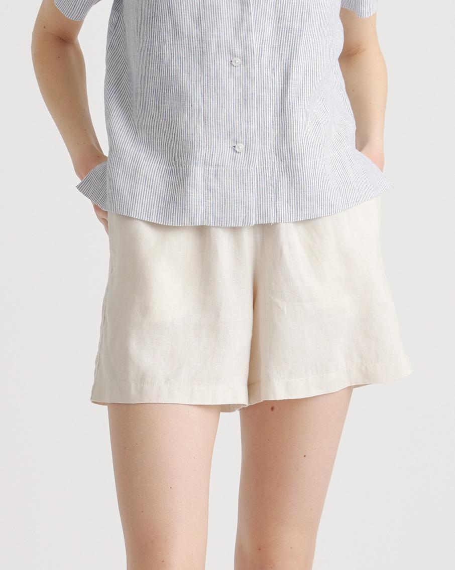 100% European Linen High Waisted Short  Product Image