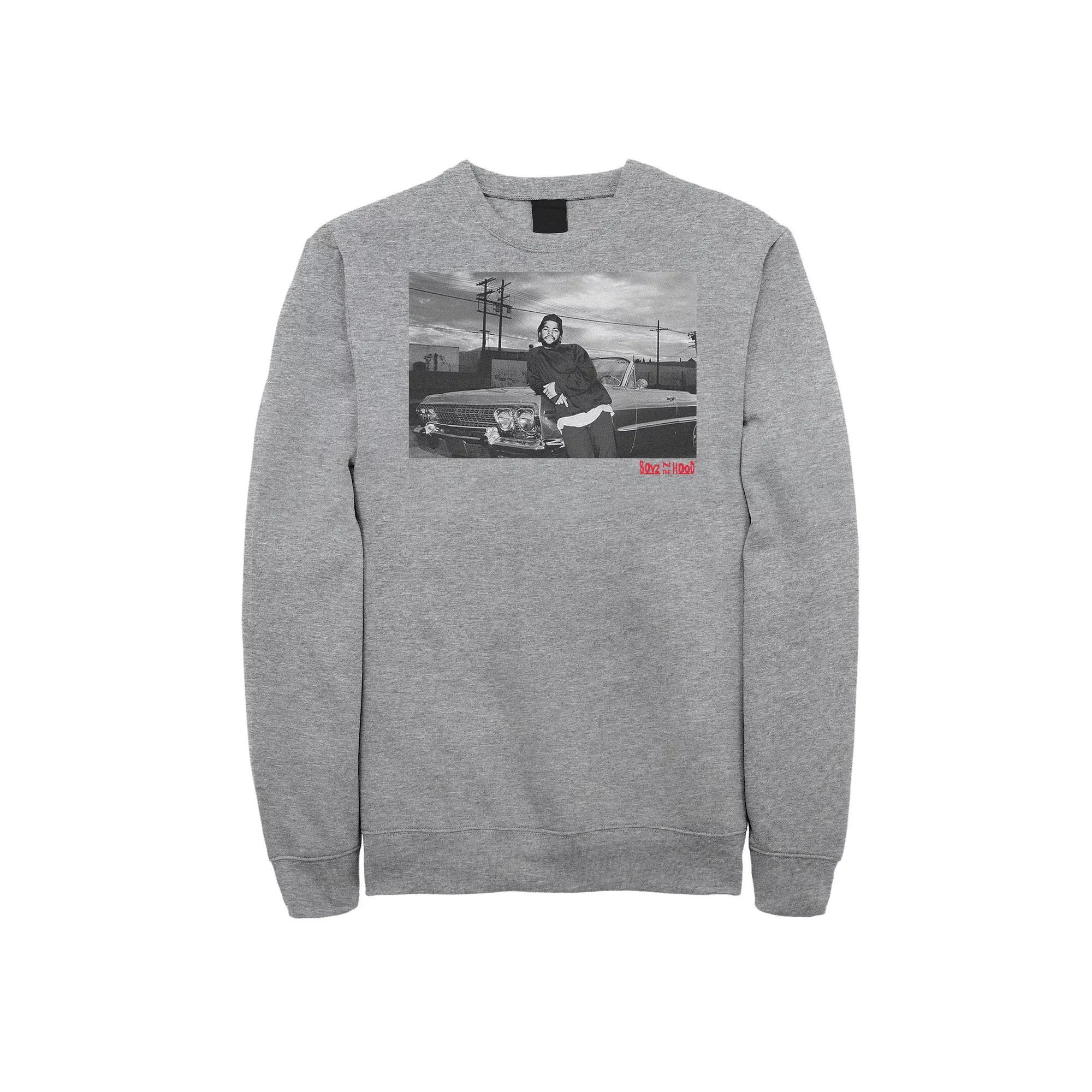 Big & Tall Boyz N The Hood Doughboy Leaning On Impala Fleece Sweatshirt, Men's, Size: 3XL, Athletic Grey Product Image