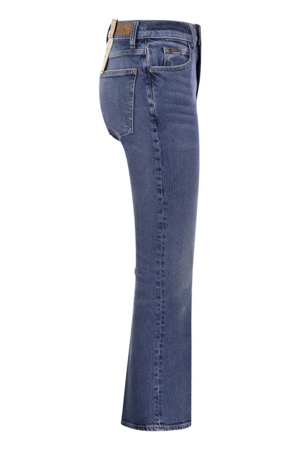 POLO RALPH LAUREN Short And Flared Jeans In Blue Product Image