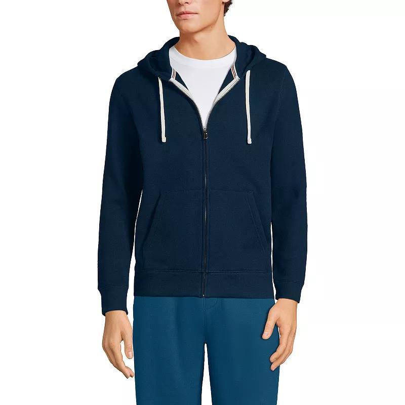 Men's Lands' End Serious Sweats Long Sleeve Full Zip Hoodie, Size: XL, Dark Grey Heather Product Image