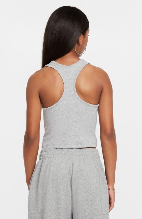 Nike Kids' Sportswear Rib Racerback Tank in Dark Grey Heather at Nordstrom, Size Xl Product Image