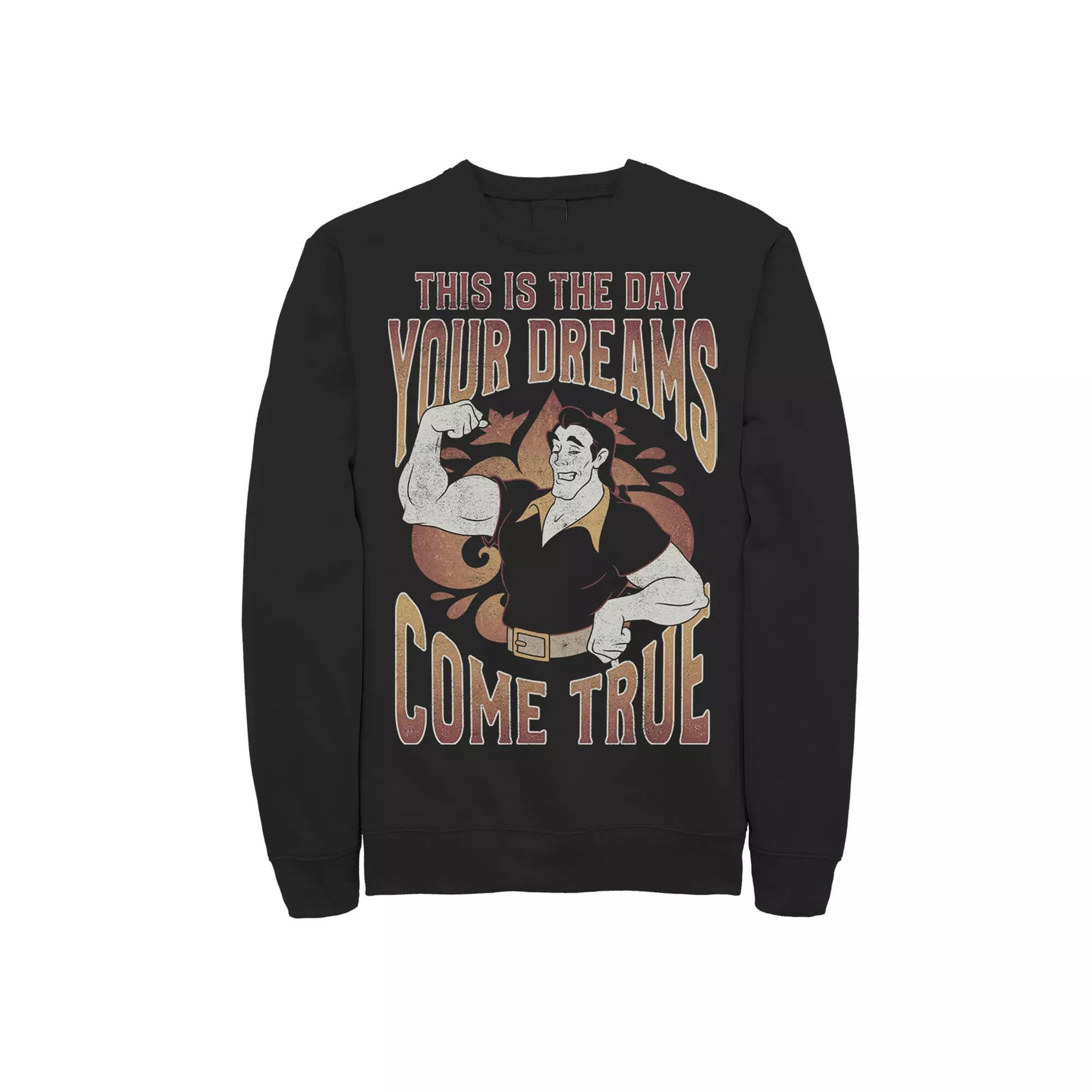Disney's Villains Gaston Men's The Day Your Dreams Come True Sweatshirt, Size: Small, Black Product Image