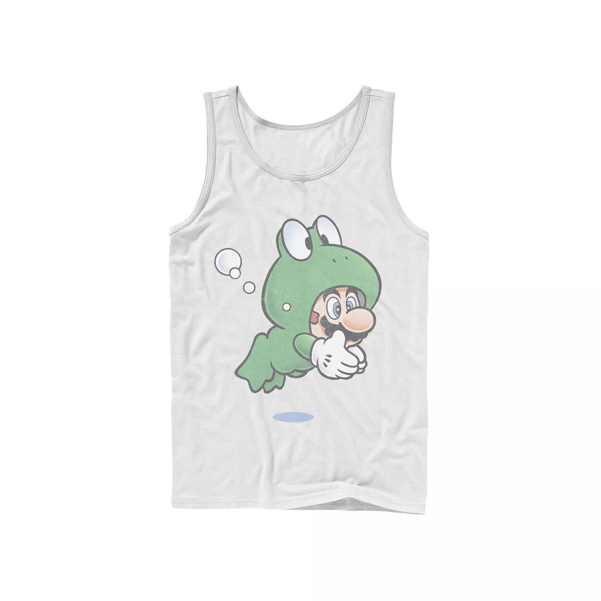 Mens Super Mario Frog Faded Portrait Tank Top Product Image