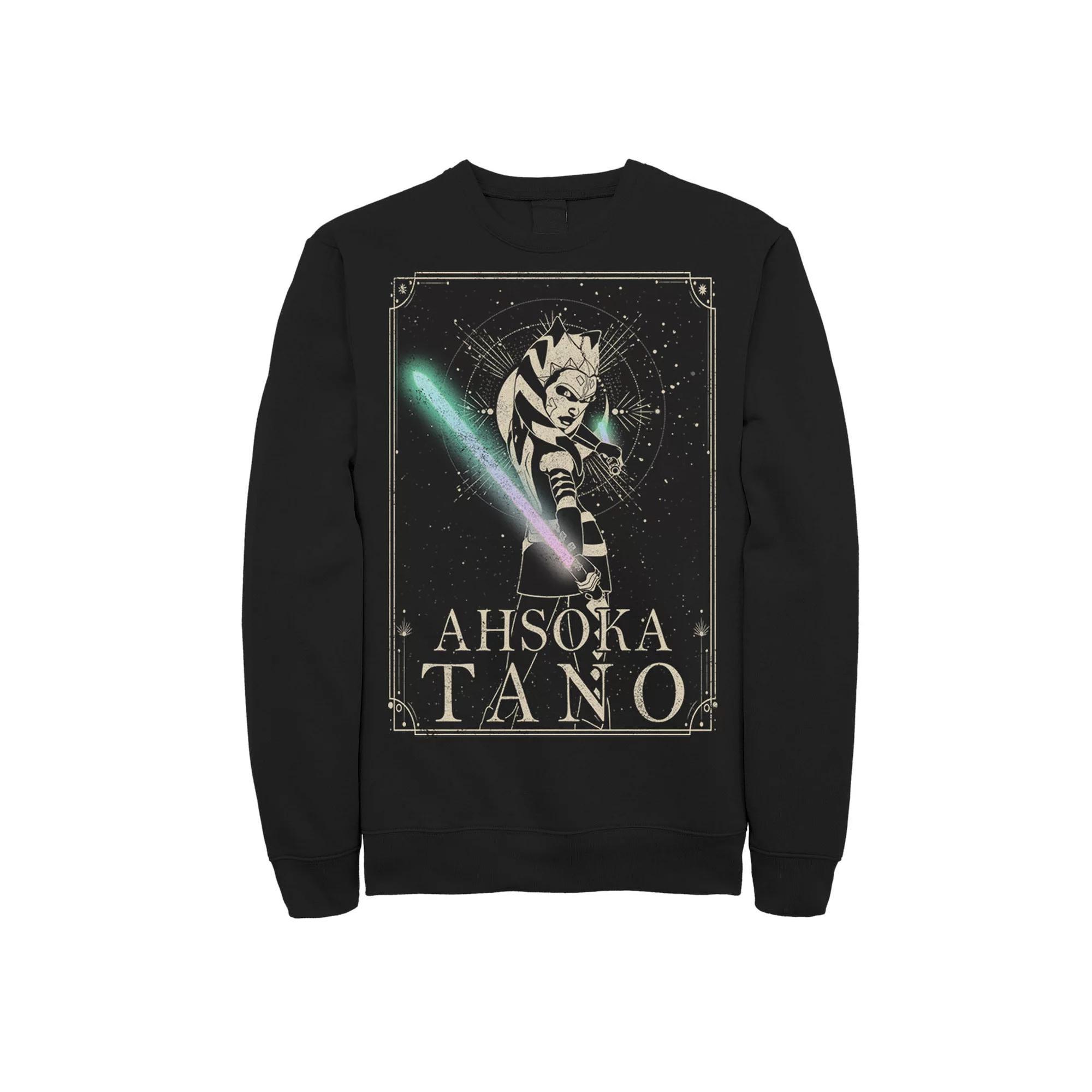 Men's Star Wars: The Clone Wars Ahsoka Tano Celestial Portrait Sweatshirt, Size: Small, Black Product Image