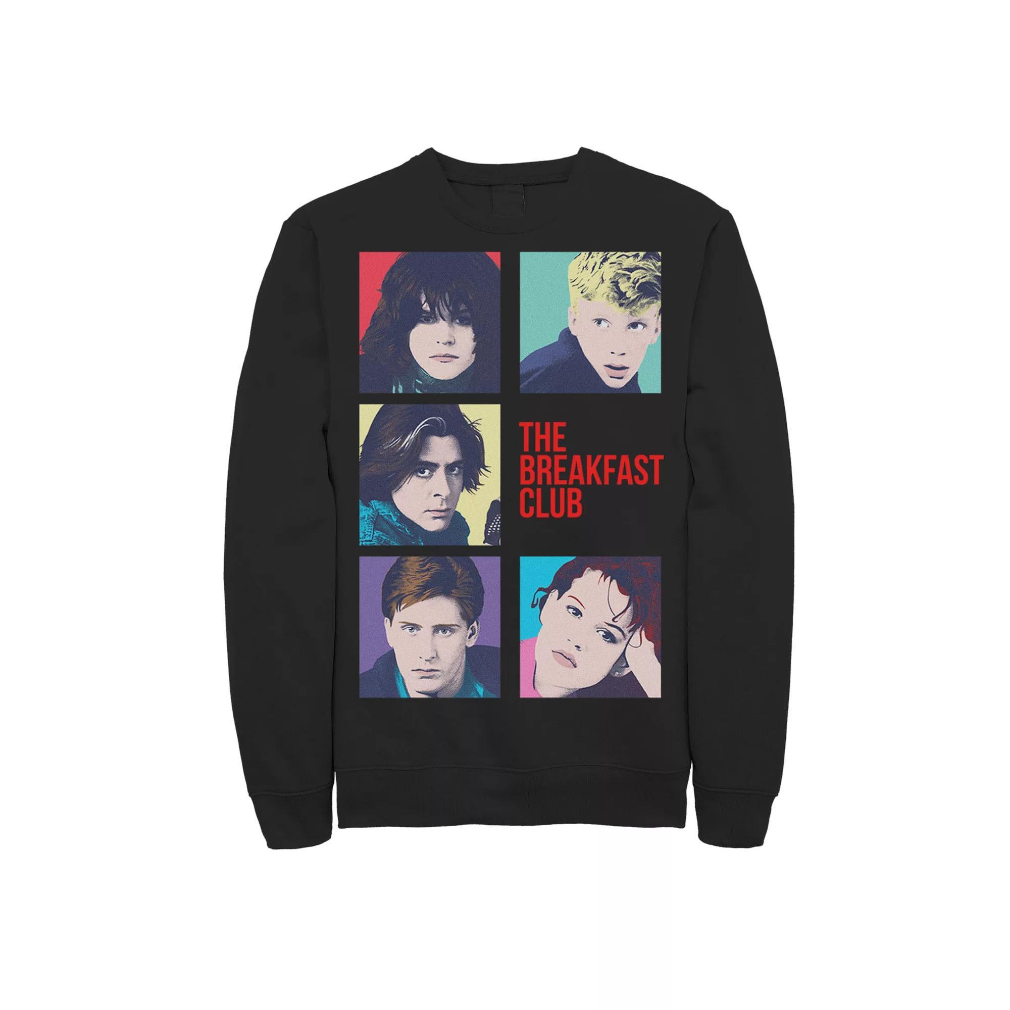 Men's Breakfast Club Group Shot Squares Sweatshirt, Size: XL, Blue Product Image