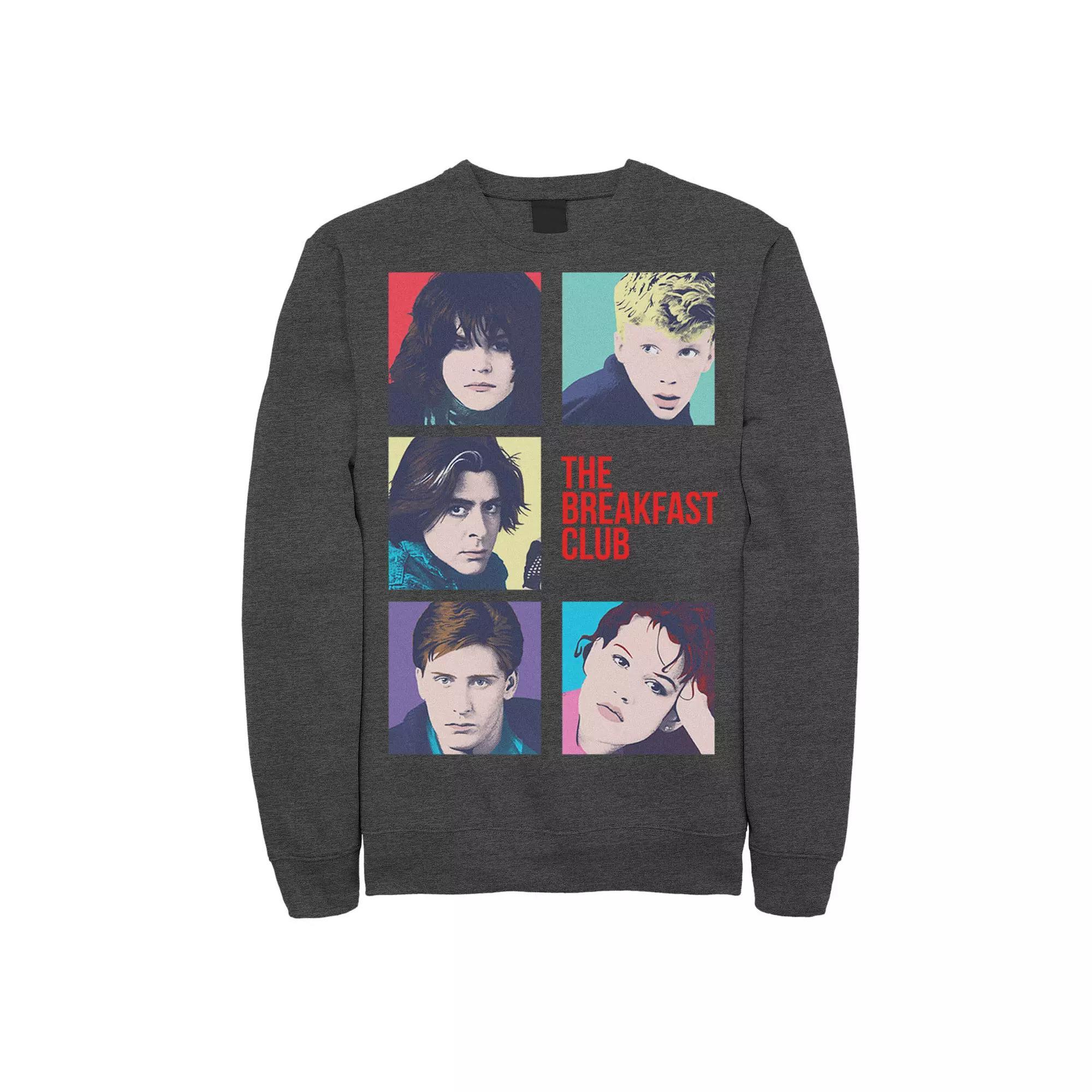 Men's Breakfast Club Group Shot Squares Sweatshirt, Size: XL, Blue Product Image