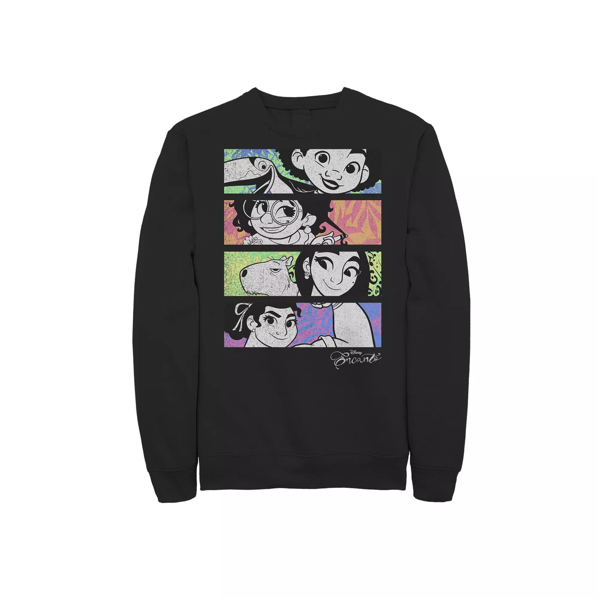 Big & Tall Disney Encanto Character Colorful Portrait Panels Sweatshirt, Men's, Size: 3XL Tall, Black Product Image