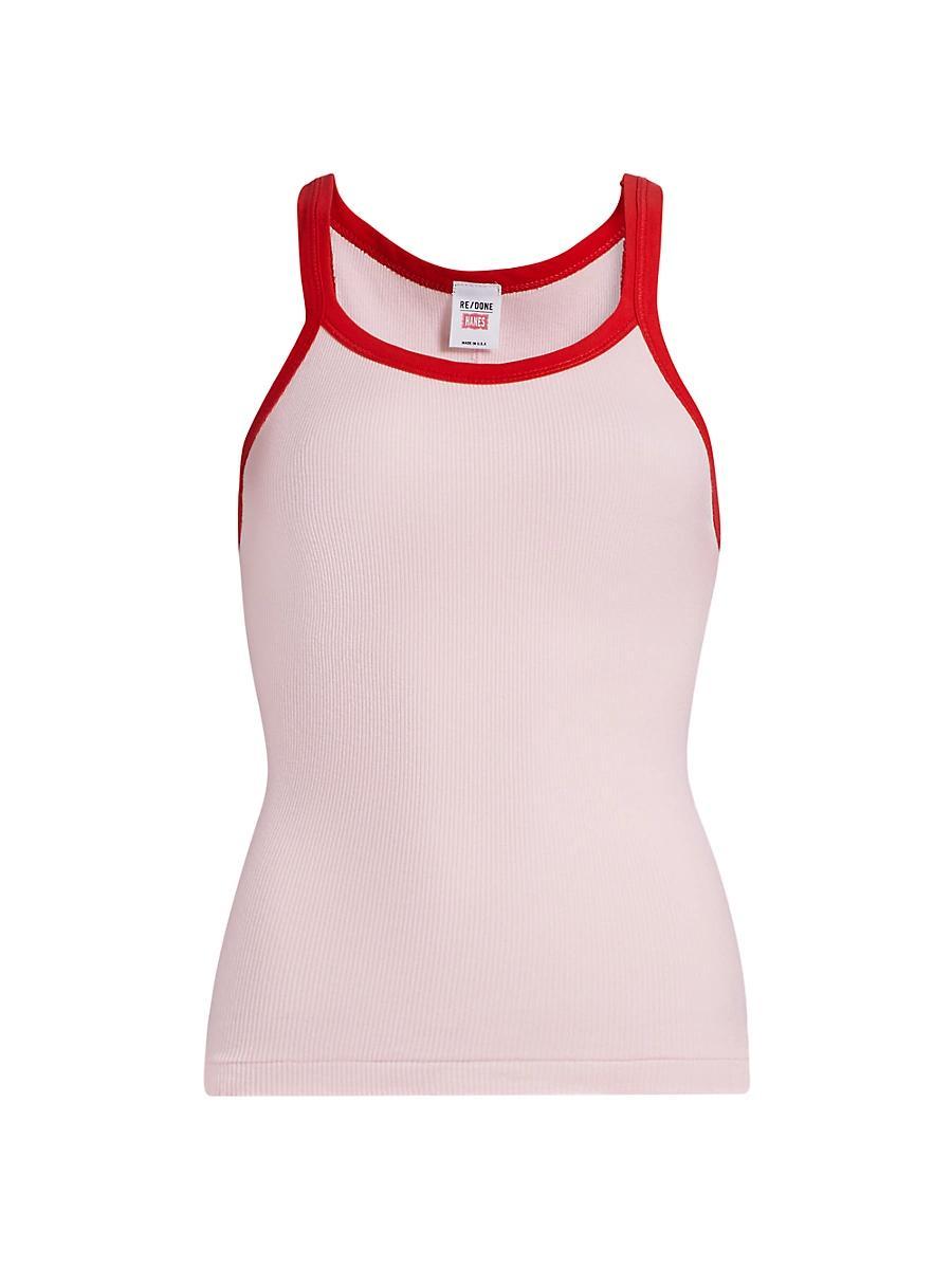 Re/Done Ribbed Cotton Tank Top Product Image