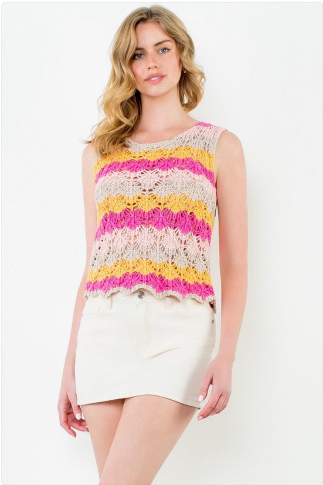 Crochet Sweater Tank Product Image