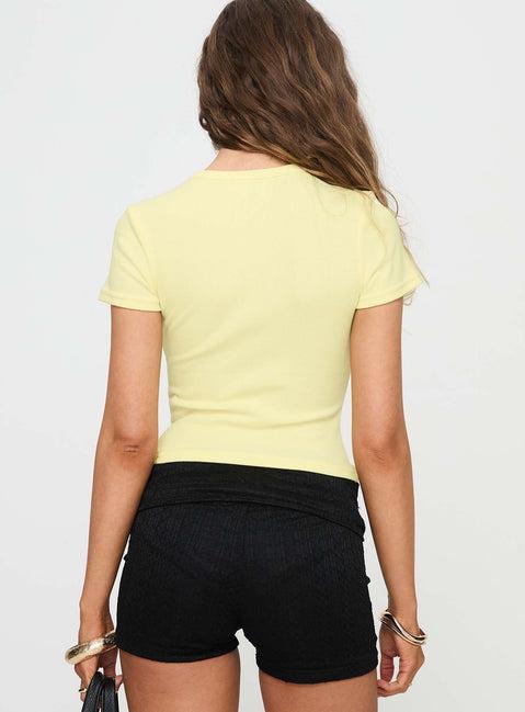 Baseline Scoop Rib Tee Yellow Product Image