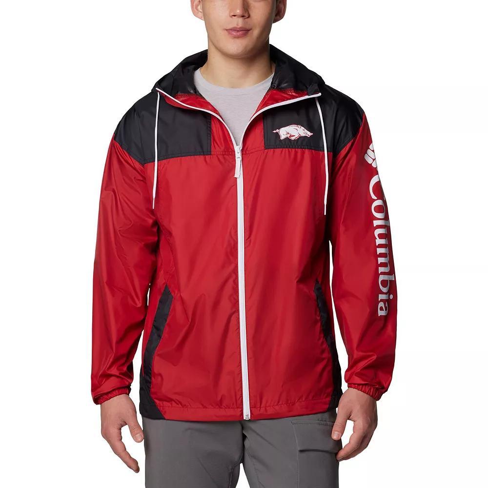 Men's Columbia Cardinal Arkansas Razorbacks Flash Challenger II Omni-Shade Full-Zip Hoodie Windbreaker Jacket, Size: Large, Red Product Image