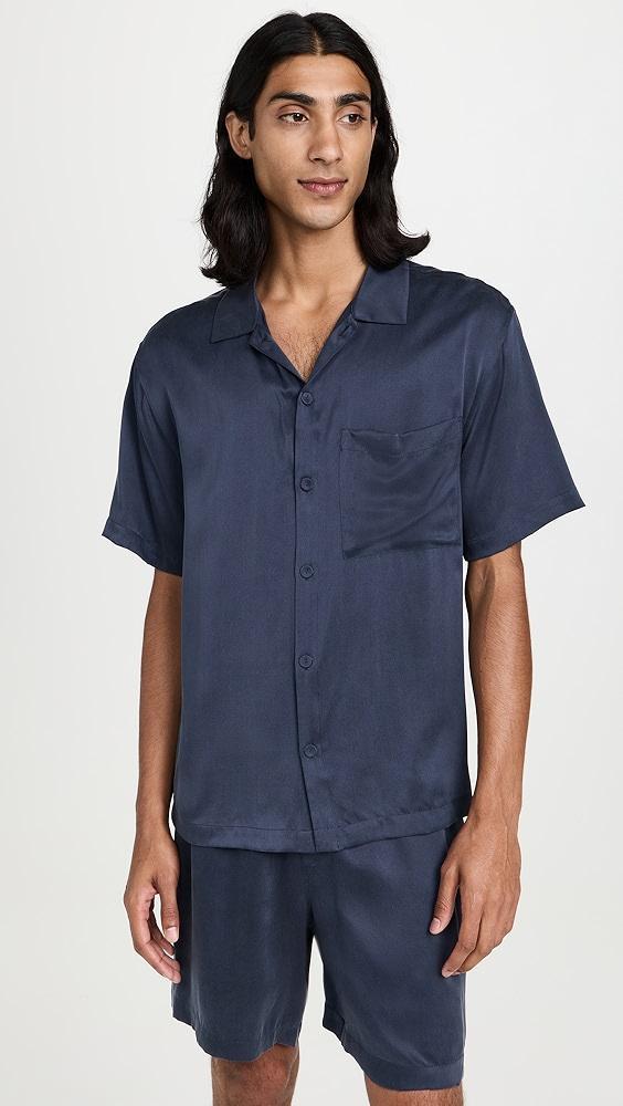 Lunya Washable Silk Button Up Short PJ Set | Shopbop Product Image