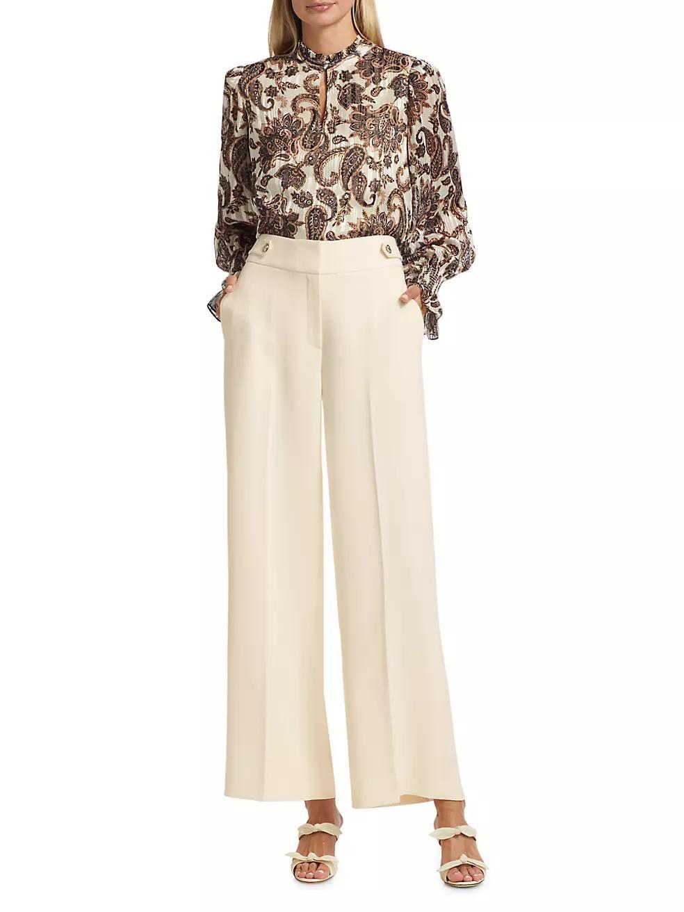Womens Angelica Wide-Leg Trousers Product Image