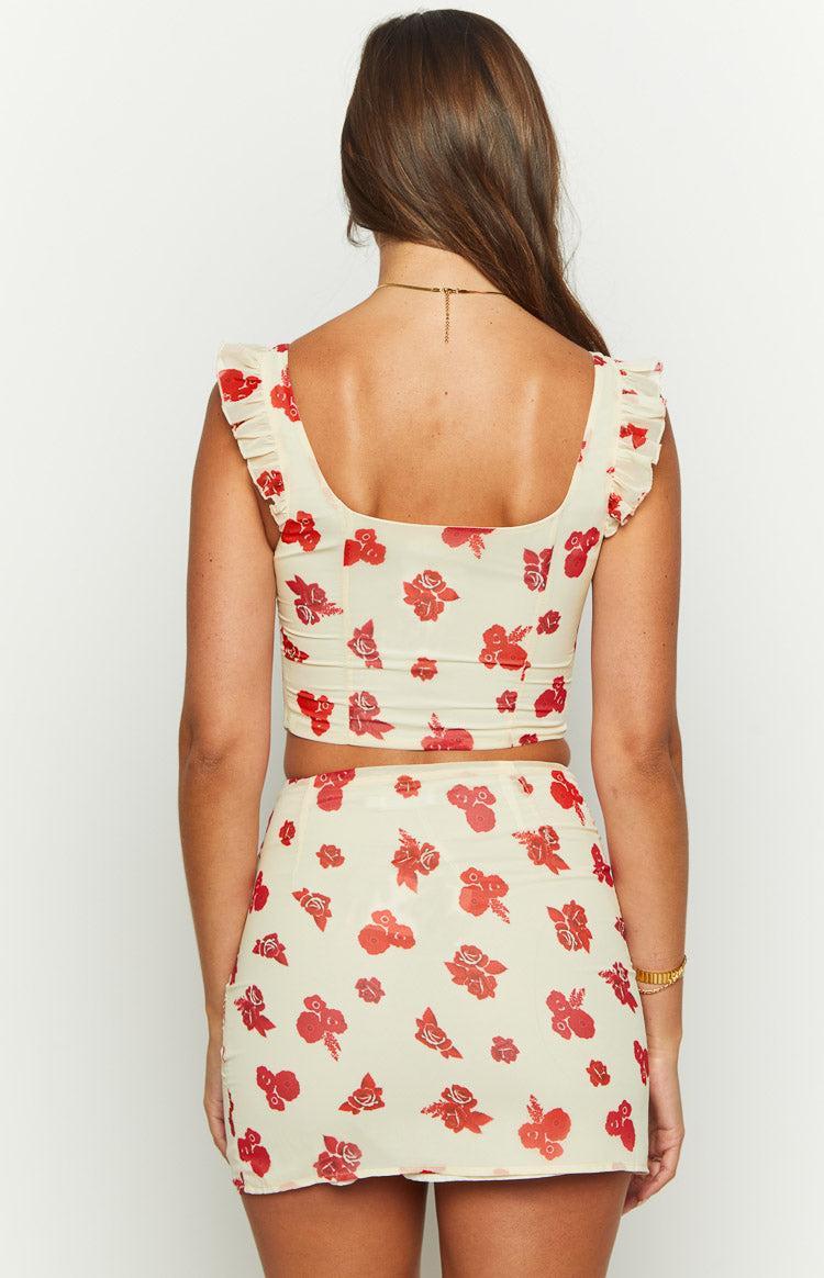 Rachel Rosie Cream Crop Top Product Image