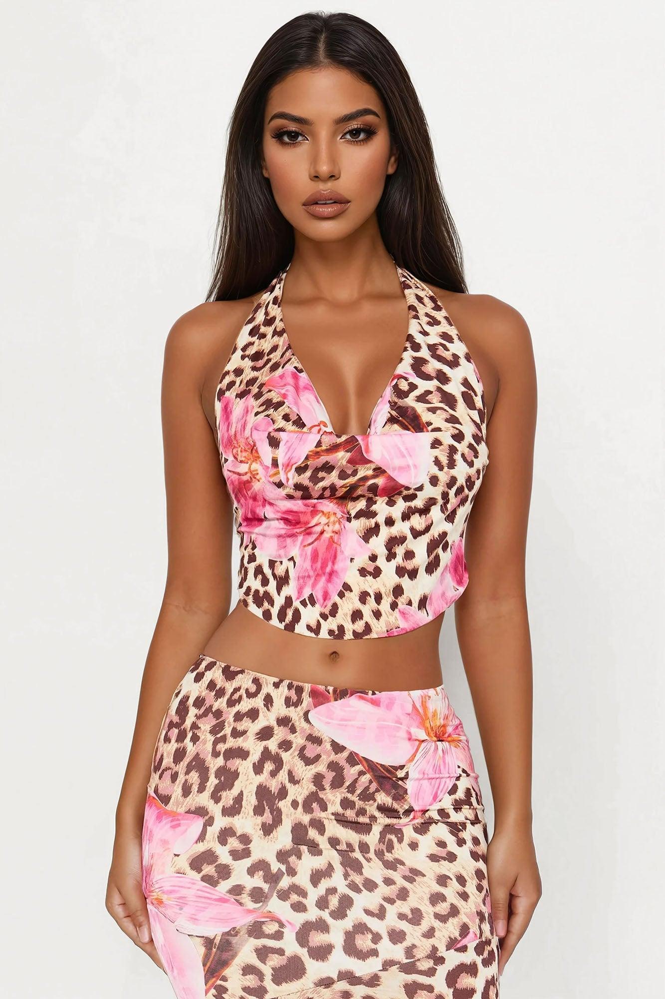 Malibu Mornings Floral Maxi Skirt Set - Pink/combo Product Image