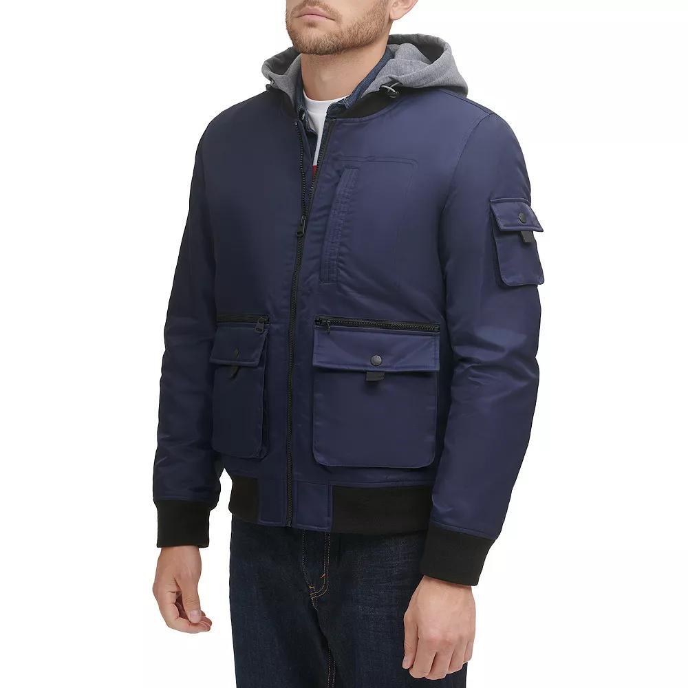 Men's Levi's® Hooded Utility Bomber Jacket, Size: XXL, Blue Product Image