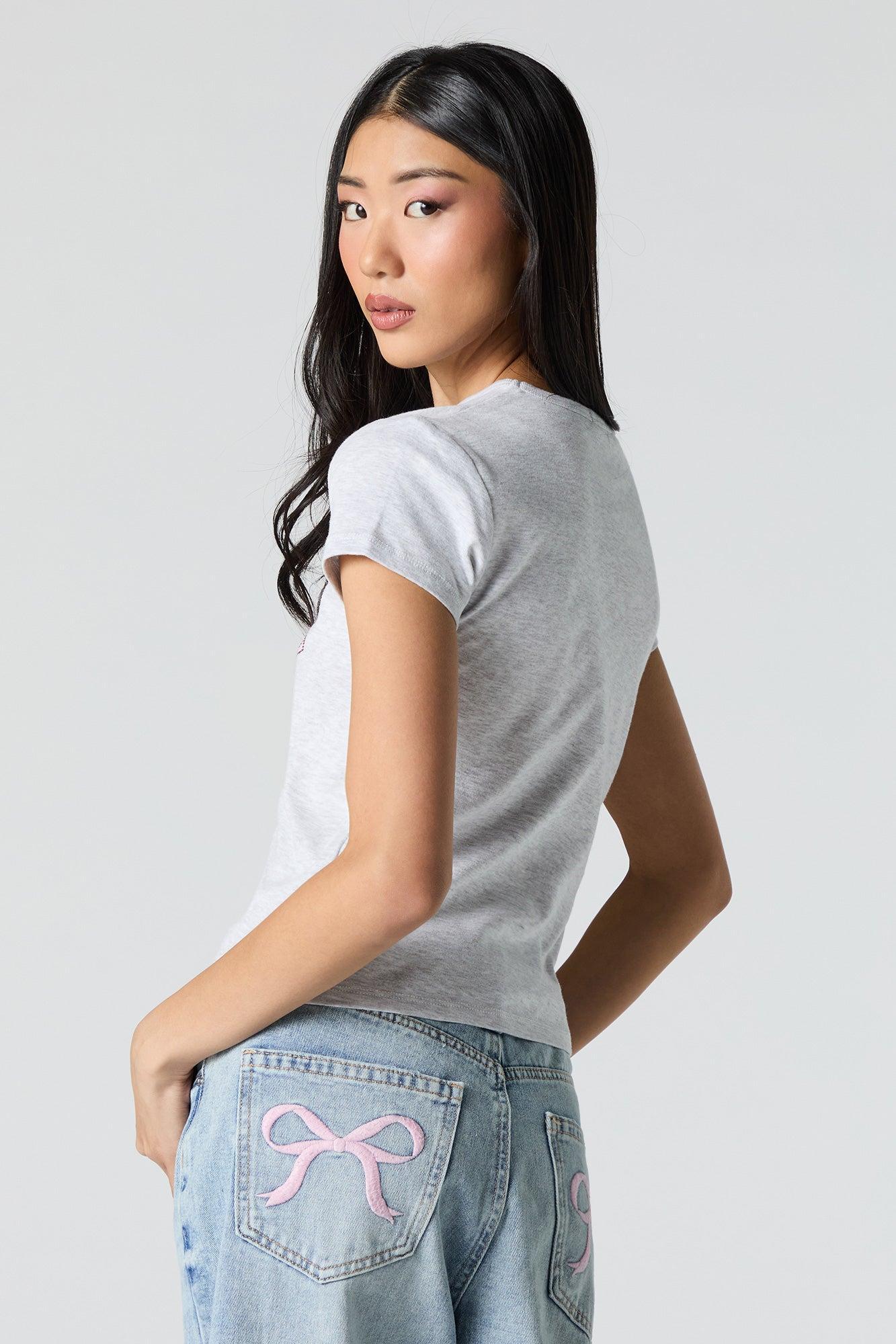 Rhinestone Bows T-Shirt Female Product Image
