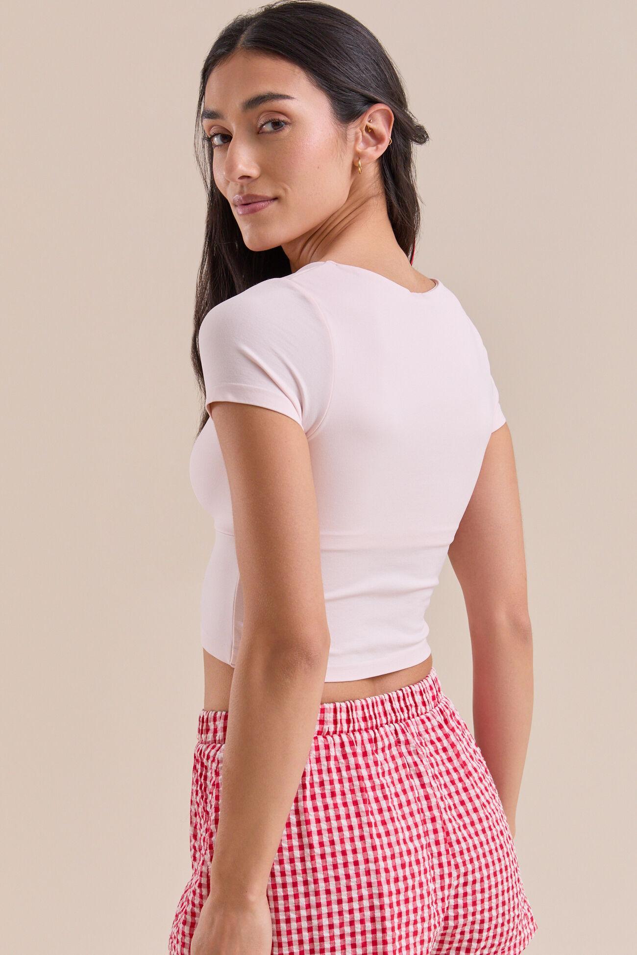 Amina Knotted Cropped Tee Product Image