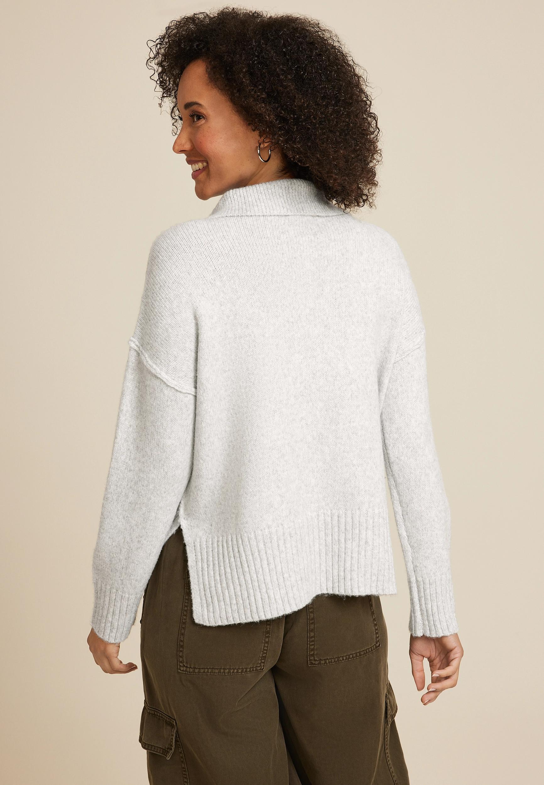 Maurices Womens Cozier Than Cashmere Collared Sweater Gray Size XX Large Product Image